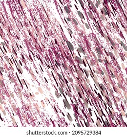 Ink Stains Seamless Pattern. Fashion Concept. Distress Print. Bordo, Pink Illustration. Graffiti Surface Textile. Ink Stains. Spray Paint. Splash Blots. Artistic Creative Vector Background.