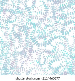 Ink Stains Seamless Pattern. Fashion Concept. Distress Print. Blue, Teal Illustration. Summer Surface Textile. Ink Stains. Spray Paint. Splash Blots. Artistic Creative Vector Background.