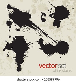 Ink stains, set 4