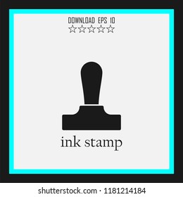ink stamp sketch vector icon