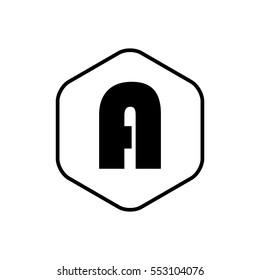 Ink stamp vector letter A