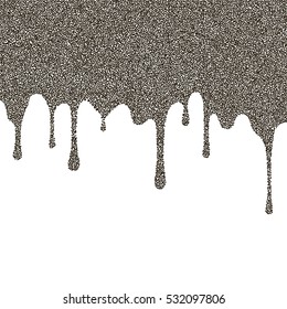 ink stipple. stain bead. vector black paint. white background