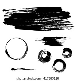 Ink stroke. Ink set. Ink grunge. Ink Brush. Ink Vector. Texture. ?ackground. Accentuation.
