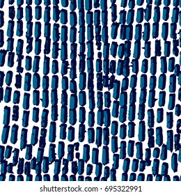 Ink strokes - seamless pattern. Simple background drawn by hand. Prints for textiles. Vector illustration.
