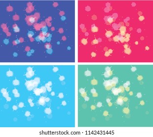 Ink style backgrounds in four colours, can be used for any kind of creative.