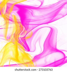 Ink swirling in water, cloud of ink in water isolated on white. Abstract banner paints.  Liquid ink. Background for banner, card, poster