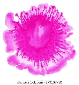 Ink swirling in water, cloud of ink in water isolated on white. Abstract banner paints.  Liquid ink. Background for banner, card, poster