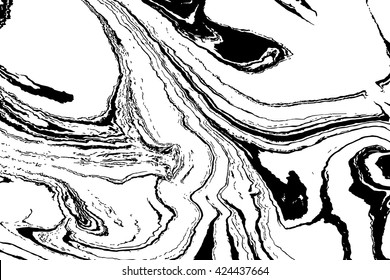 Ink texture. Mix of a white and black paint, closeup. Abstract marbling texture. Handmade ebru technique. Watercolor stains print background. Cover design for party invitation. Traditional Turkish.