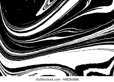 Ink texture. Mix of a white and black paint, closeup. Abstract marbling texture. Handmade ebru technique. Watercolor stains print background. Cover design for party invitation. Traditional Turkish.