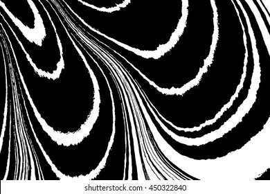 Ink texture. Mix of a white and black paint, closeup. Abstract marbling texture. Handmade ebru technique. Watercolor stains print background. Cover design for party invitation. Traditional Turkish.
