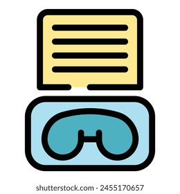 Ink toner icon outline vector. Copier machine. Crop empty color flat