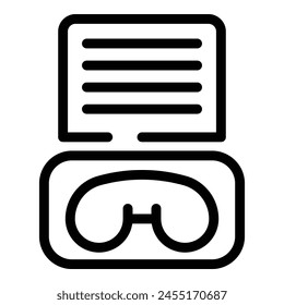 Umriss-Vektorgrafik des Freihandtonersymbols. Kopiergerät. Zuschneiden leer