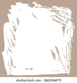 Textura de cepillo seco desgarrado por tinta. Ilustración vectorial. Grunge fondo dibujado a mano. Espacio para texto.