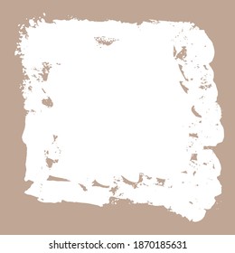 Ink torn dry brush texture. Vector illustration. Grunge hand drawn background. Space for text.