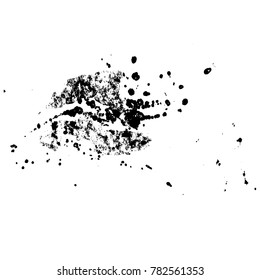 Ink vector brush drops. Vector illustration. Grunge hand drawn watercolor texture. Space for text.