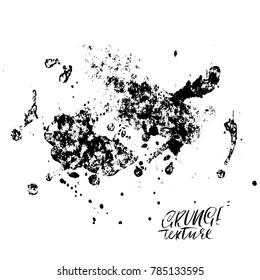 Ink vector brush drops. Vector illustration. Grunge hand drawn watercolor texture. Space for text.