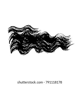 Ink vector brush freehand stroke. Vector illustration. Grunge hand drawn watercolor texture. Space for text.