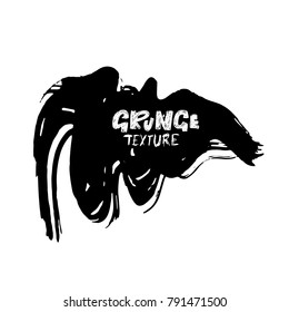 Ink vector brush freehand stroke. Vector illustration. Grunge hand drawn watercolor texture. Space for text.