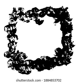 Ink vector brush stroke frame. Vector illustration. Grunge texture.