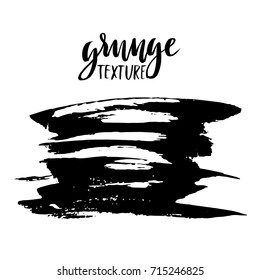 Ink vector brush stroke. Vector illustration. Grunge hand drawn watercolor texture. Space for text.