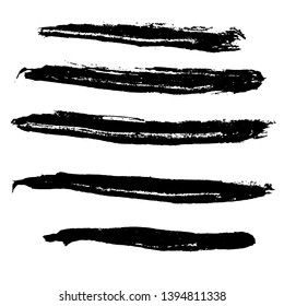 Ink vector brush strokes background. Vector illustration. Grunge texture.