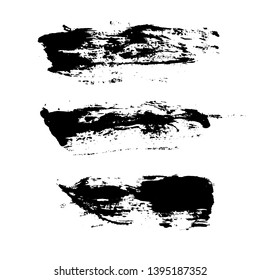 Ink vector brush strokes background. Vector illustration. Grunge texture.