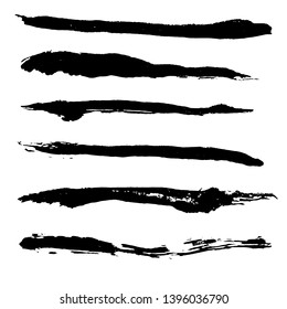 Ink vector brush strokes background. Vector illustration. Grunge texture.