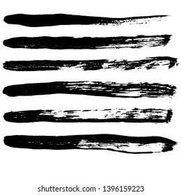 Ink vector brush strokes background. Vector illustration. Grunge texture.