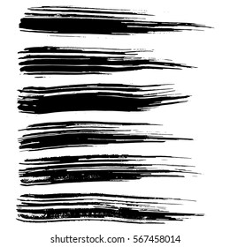 Ink vector brush strokes background. Vector illustration. Grunge texture.