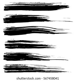 Ink vector brush strokes background. Vector illustration. Grunge texture.