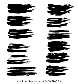 Ink vector brush strokes background. Vector illustration. Grunge texture.