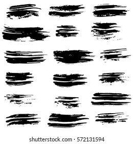 Ink vector brush strokes background. Vector illustration. Grunge texture.