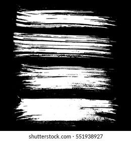 Ink vector brush strokes. Vector illustration. Grunge texture