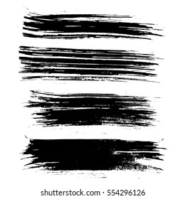 Ink vector brush strokes. Vector illustration. Grunge texture