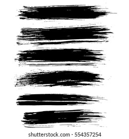 Ink vector brush strokes. Vector illustration. Grunge texture