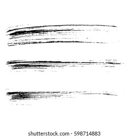 Ink vector brush strokes. Vector illustration. Grunge hand drawn watercolor texture.