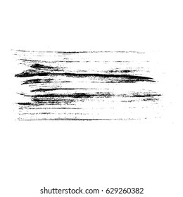 Ink vector brush strokes. Vector illustration. Grunge hand drawn watercolor texture