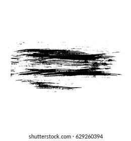 Ink vector brush strokes. Vector illustration. Grunge hand drawn watercolor texture