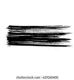 Ink vector brush strokes. Vector illustration. Grunge hand drawn watercolor texture