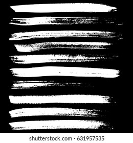 Ink vector brush strokes. Vector illustration. Grunge hand drawn watercolor texture.