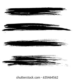 Ink vector brush strokes. Vector illustration. Grunge hand drawn watercolor texture.