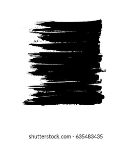 Ink vector brush strokes. Vector illustration. Grunge hand drawn watercolor texture.