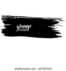 Ink vector brush strokes. Vector illustration. Grunge hand drawn watercolor texture.