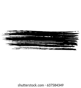 Ink vector brush strokes. Vector illustration. Grunge hand drawn watercolor texture.