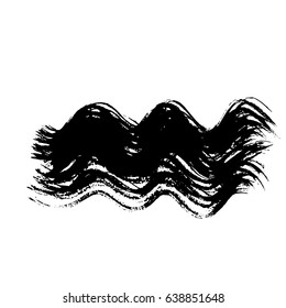 Ink vector brush strokes. Vector illustration. Grunge hand drawn watercolor texture. Space for text.