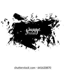 Ink vector brush strokes. Vector illustration. Grunge hand drawn watercolor texture. Space for text.