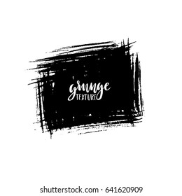 Ink vector brush strokes. Vector illustration. Grunge hand drawn texture. Space for text.