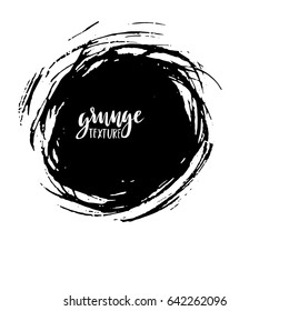 Ink vector brush strokes. Vector illustration. Grunge hand drawn watercolor texture. Space for text.
