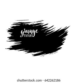 Ink vector brush strokes. Vector illustration. Grunge hand drawn watercolor texture. Space for text.