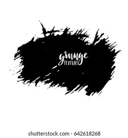 Ink vector brush strokes. Vector illustration. Grunge hand drawn watercolor texture. Space for text.